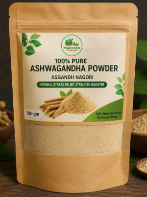 00% Pure Ashwagandha Powder (Asgandh Nagori) | Natural Herbal Supplement for Stress & Energy