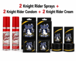 2 Knight Rider Spray + 2 Condom + 2 Cream