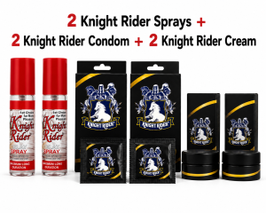 2 Knight Rider Spray + 2 Condom + 2 Cream
