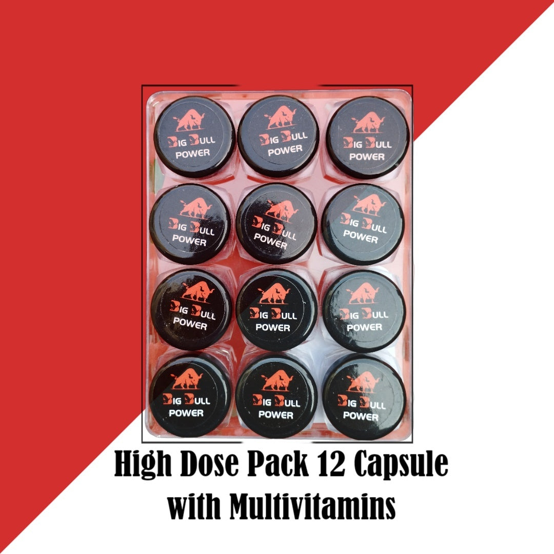 Big Bull High Dose with Multivitamins 12 Capsule Pack