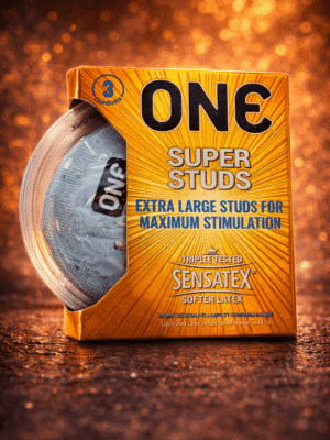 One Super Studs Condoms - 3 Pack Extra Large Studs for Maximum Pleasure