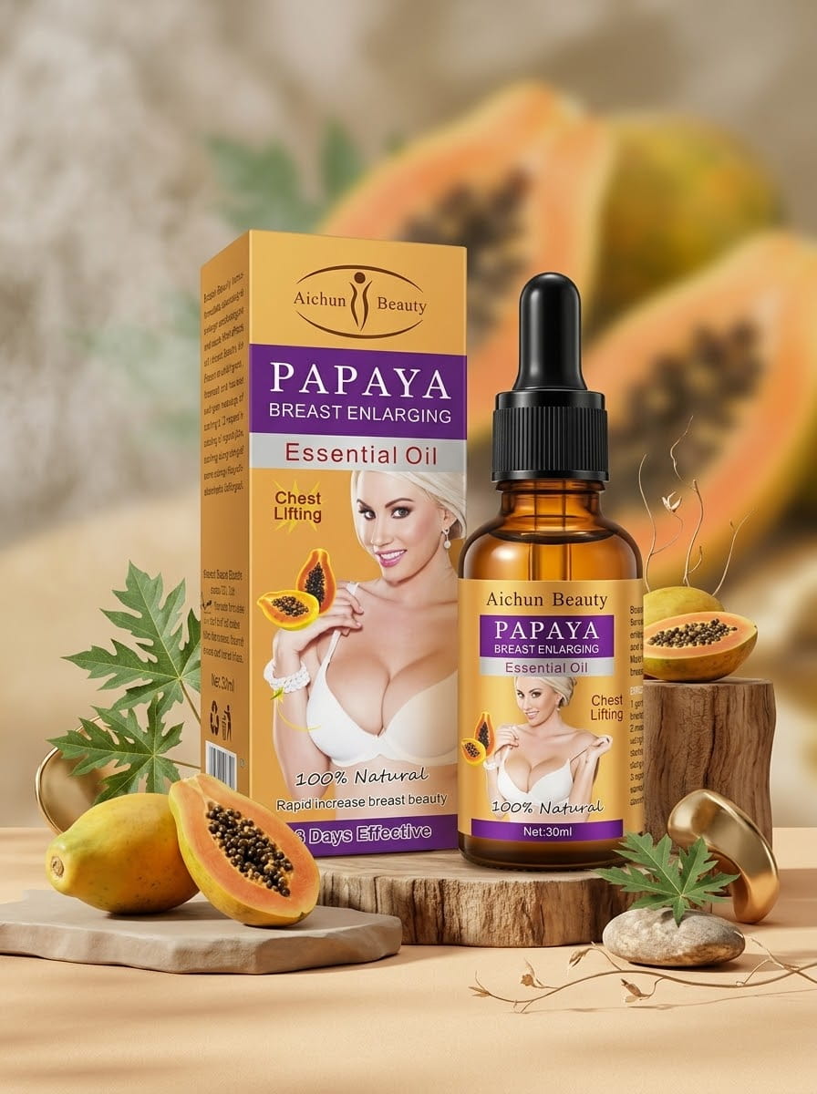 Aichun Beauty Papaya Breast Enlarging & Firming Oil 30ML – 100% Natural Herbal Oil