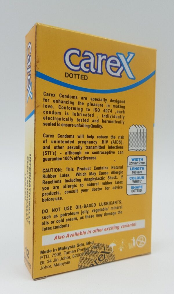Carex Dotted Condoms - 12 Assorted Flavor Condoms 2 Carex Dotted Condoms - 12 Assorted Flavor Condoms