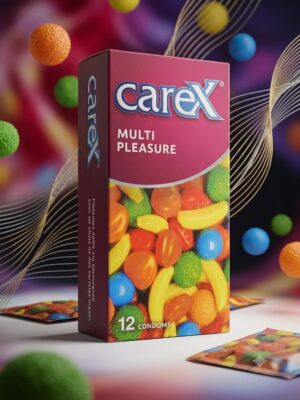 Carex Multi Pleasure Condoms – Dotted & Ribbed, 12 Pack | Buy in Pakistan