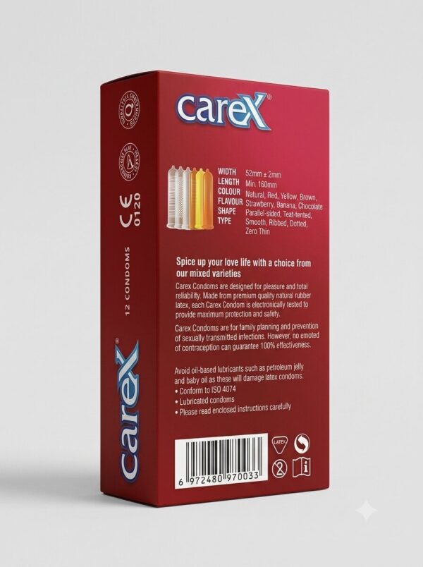 Carex Multi Pleasure Condoms – Dotted & Ribbed, 12 Pack | Buy in Pakistan 2 Carex Multi Pleasure Condoms – Dotted & Ribbed, 12 Pack | Buy in Pakistan