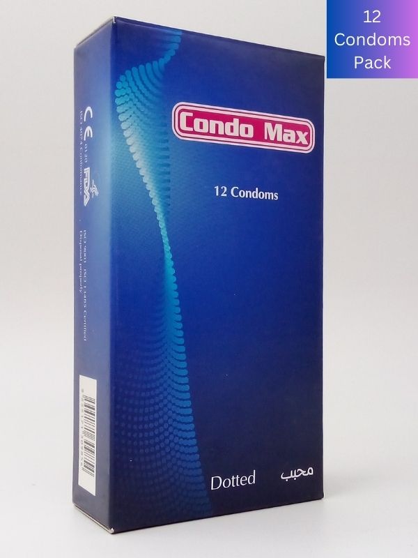 Condo Max Dotted Condoms – 12 Extra Lubricated Condoms