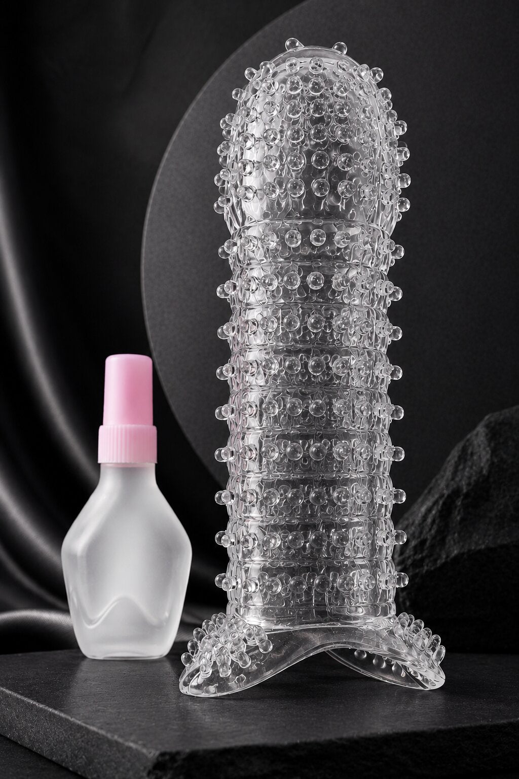 Crystal Silicone Spike Condom | A-Shape Reusable & Washable with Lubricant