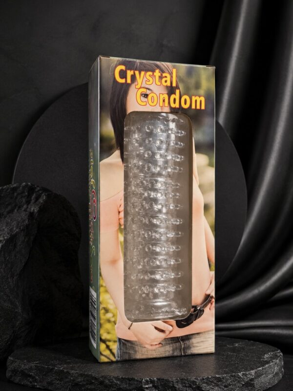 Crystal Silicone Spike Condom | A-Shape Reusable & Washable with Lubricant
