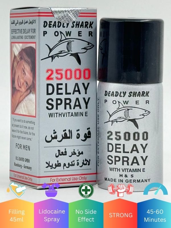 Deadly Shark 25000 Delay Spray – Long Lasting Excitement