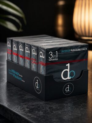 DO 3-in-1 Condoms – Pack of 18 | Ribbed, Dotted & Delay for Intense Pleasure