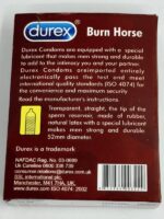 Durex Burn Horse Condom - 12 Lubricant Condoms