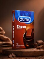 Durex Chocolate Flavoured Condoms – Pack of 12 | Lubricated & Long-Lasting