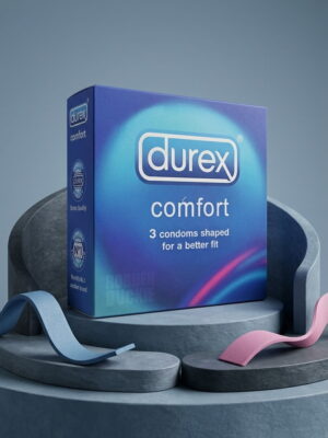 Durex Comfort Condoms – Flared Shape for Better Fit | Pack of 3