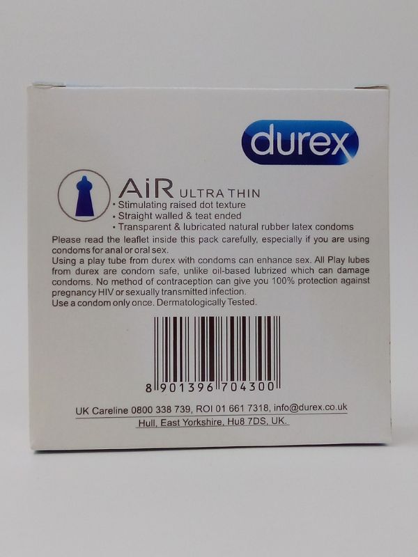Durex Condoms Air Ultra Thin 3 Pieces 2 Durex Condoms Air Ultra Thin 3 Pieces