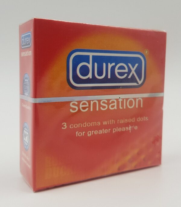 Durex Condoms Sensation 3 Pieces – Durex Condoms with Dots 1 Durex Condoms Sensation 3 Pieces – Durex Condoms with Dots