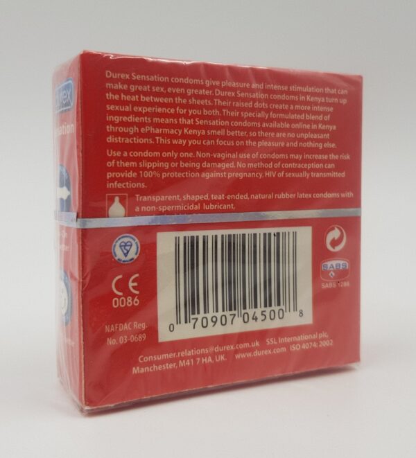 Durex Condoms Sensation 3 Pieces – Durex Condoms with Dots 2 Durex Condoms Sensation 3 Pieces – Durex Condoms with Dots