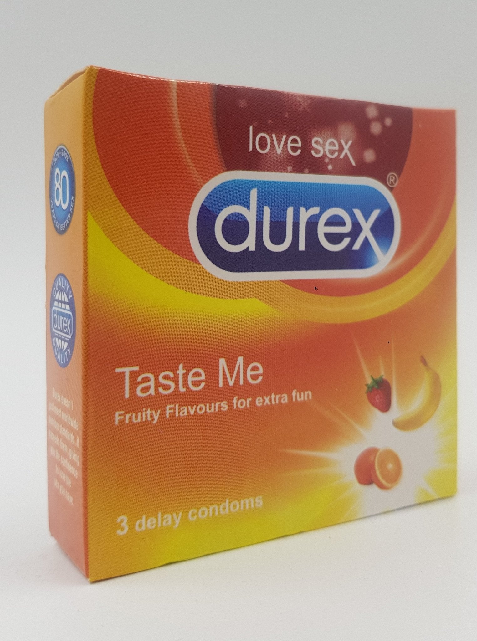 Durex Condoms Taste Me 3 Delay Condoms – Fruity Flavor Lubricated