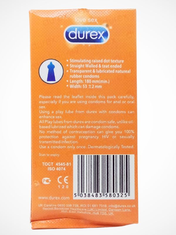 Durex Condoms Warming Pleasure 12 Dotted Ribbed Condoms 2 Durex Condoms Warming Pleasure 12 Dotted Ribbed Condoms