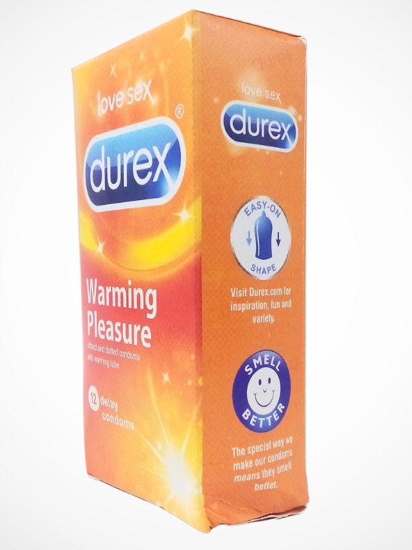 Durex Condoms Warming Pleasure 12 Dotted Ribbed Condoms 3 Durex Condoms Warming Pleasure 12 Dotted Ribbed Condoms