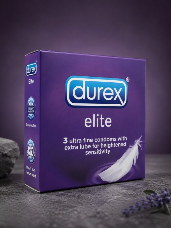 Durex Elite Condoms | 3 Pack | Ultra Fine | Extra Lubricated