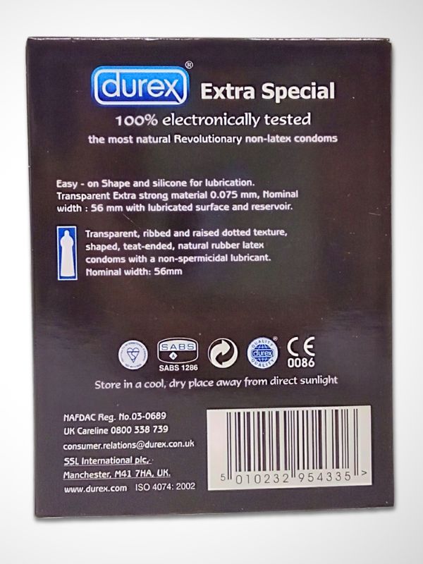 Durex Extra Special Condoms - 12 Non-Latex Condoms 2 Durex Extra Special Condoms - 12 Non-Latex Condoms