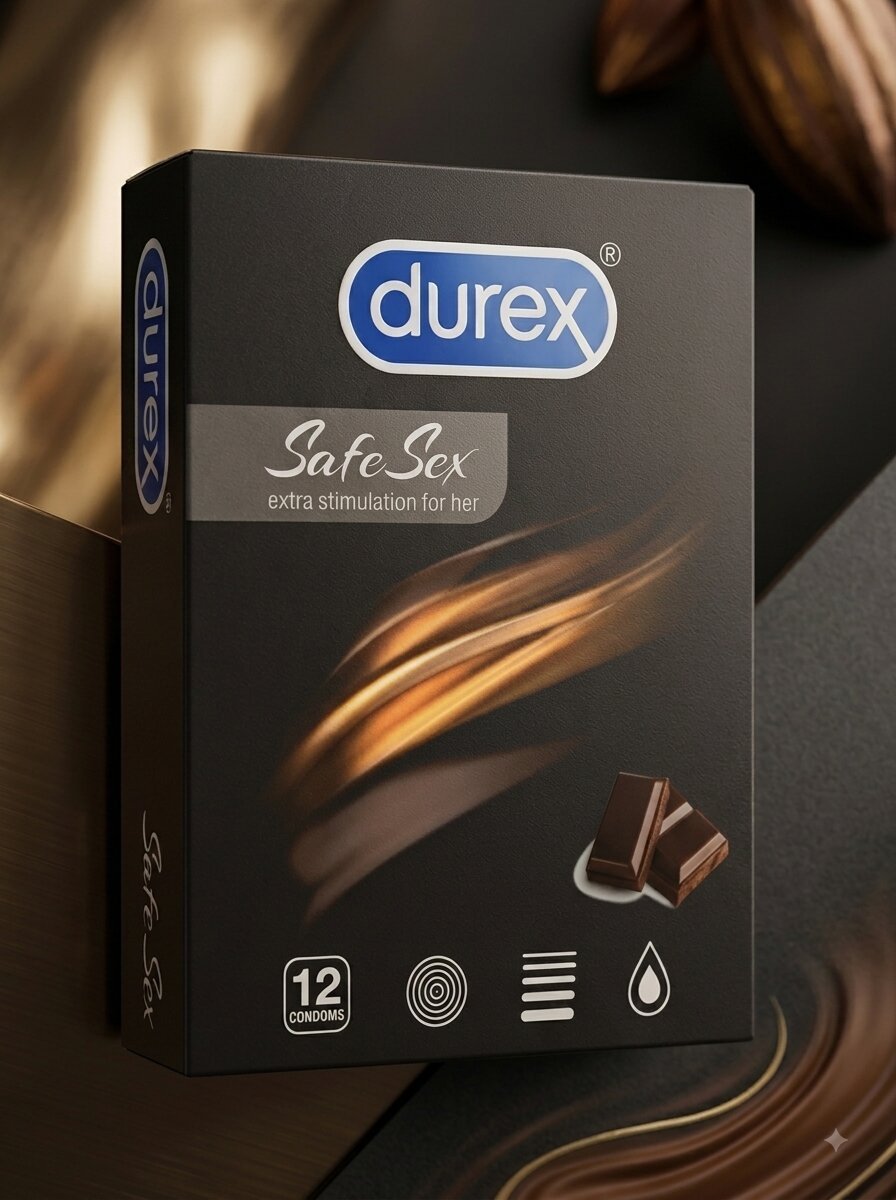 Durex Extra Stimulation Condoms – Pack of 12 | Safe Sex, Natural Latex