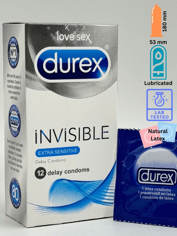Durex Invisible Condoms – 12 Extra Sensitive Condoms