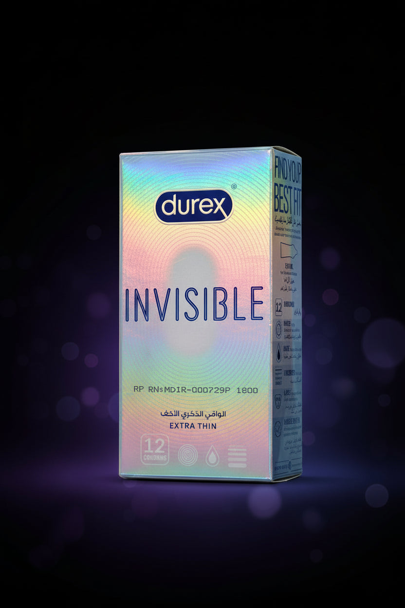 Durex Invisible Extra Thin Condoms – 12 Pack (Imported)