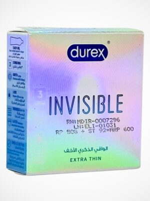 Durex Invisible Condoms - 3 Extra Thin Condoms (Imported)
