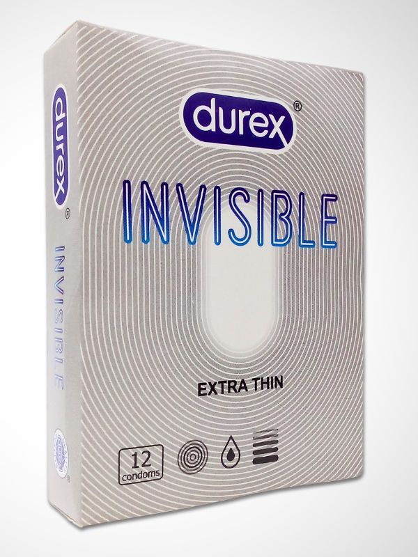 Durex Invisible Extra Thin Condoms – 12 Ultra Fine Condoms