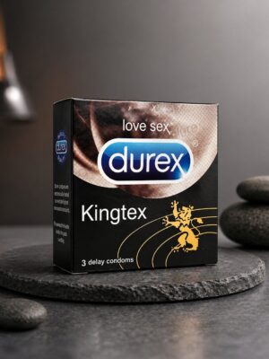 Durex Kingtex Delay Condoms – Dotted, Lubricated | Pack of 3