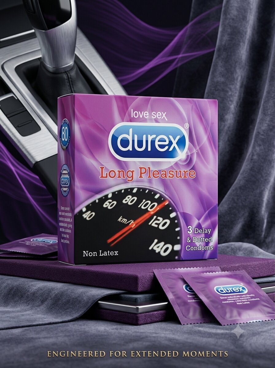 Durex Long Pleasure Condoms – Dotted Delay Condoms | Pack of 3