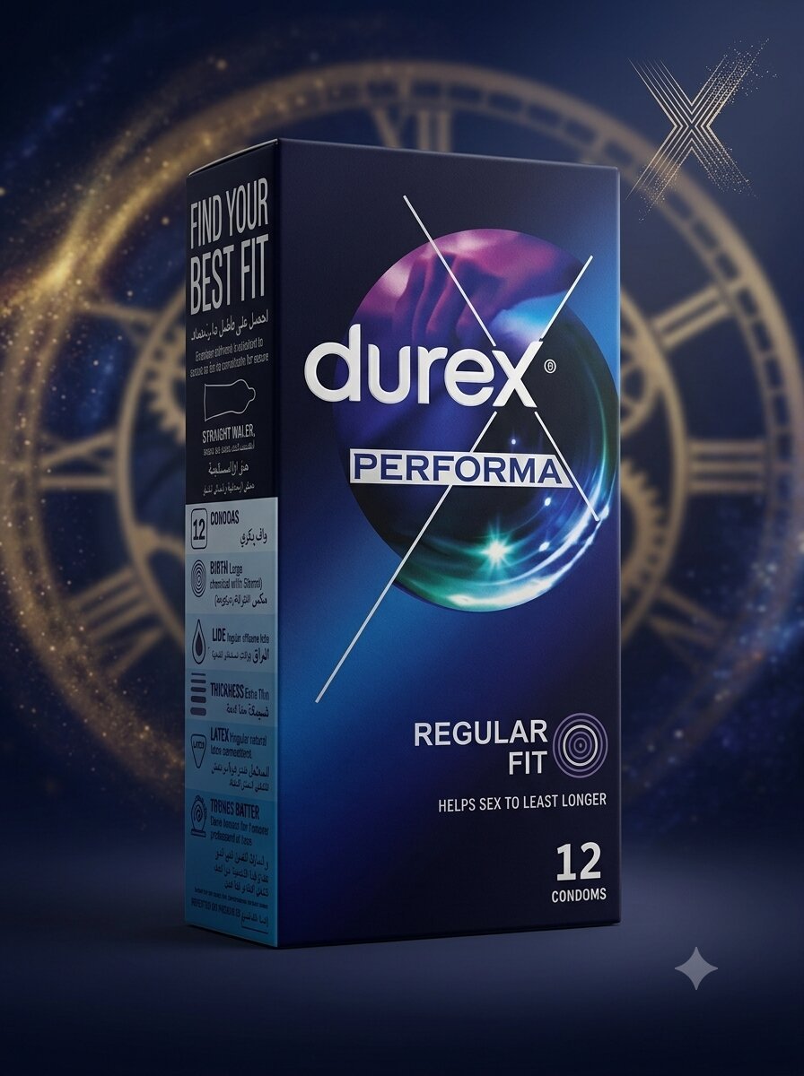 Durex Performa Condoms – 12 Pack | Delay Condoms for Long-Lasting Performance