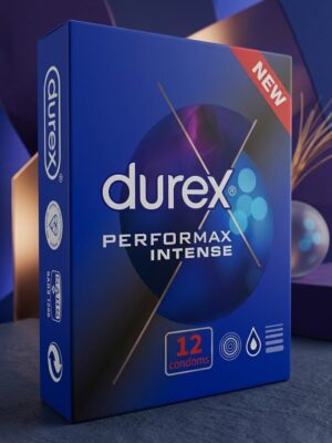 Durex Performax Intense Condoms – 12 Pack | Delay + Intense Sensation