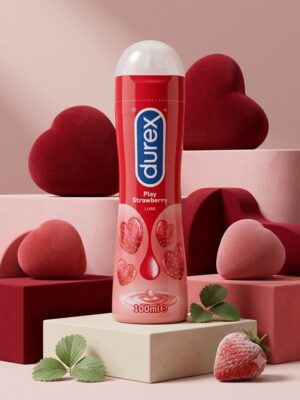 Durex Play Strawberry Lubricant 100ml – Water-Based Intimate Gel