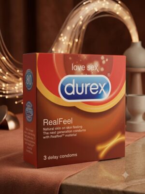 Durex Real Feel Condoms – Natural Skin Feeling - Extra Time Delay | Pack of 3