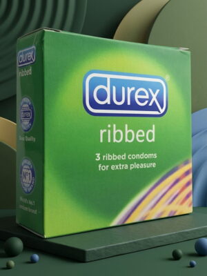 Durex Ribbed Condoms – 3 Pack | Extra Pleasure & Intense Sensation
