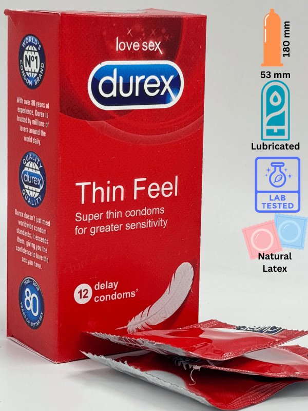 Durex Thin Feel Condoms – 12 Delay Condoms