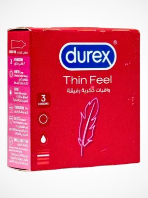 Durex Thin Feel Condoms - 3 Super Thin Condoms (Imported)
