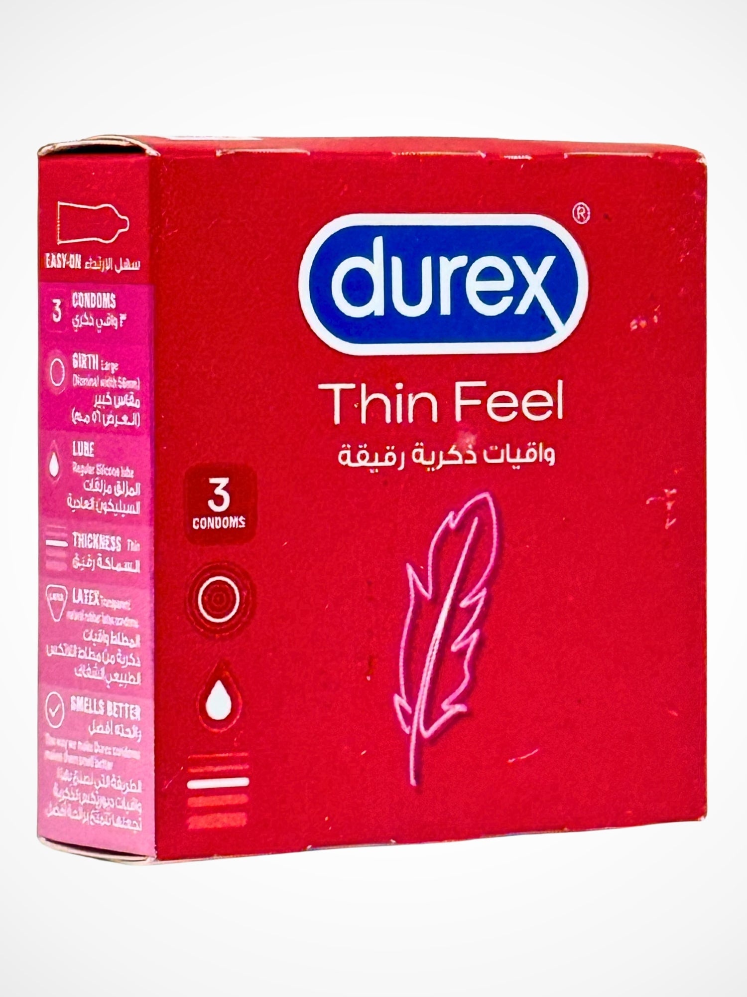 Durex Thin Feel Condoms – 3 Super Thin Condoms (Imported)