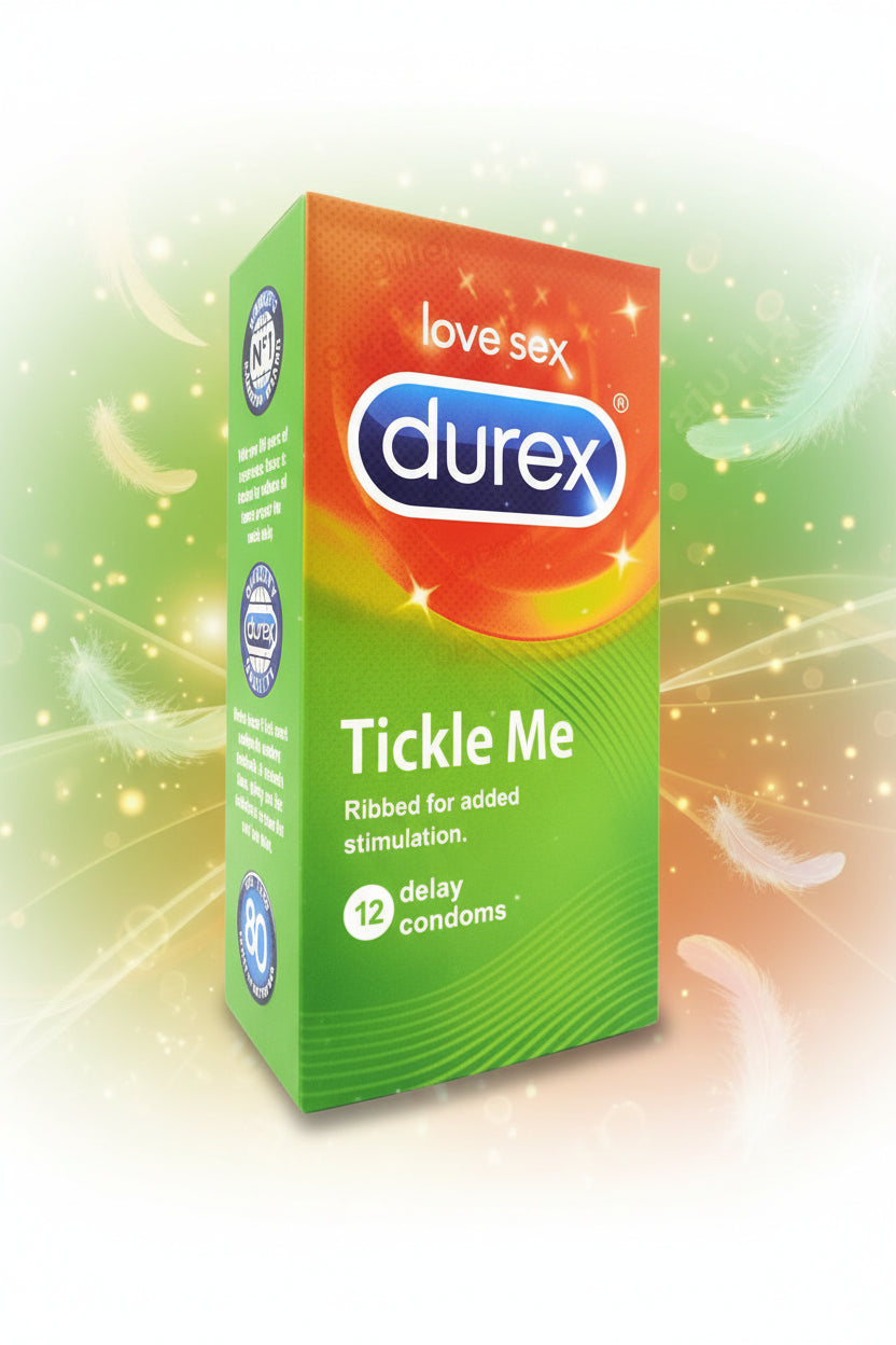 Durex Tickle Me Condoms Ribbed n Dotted – 12 Delay Condoms