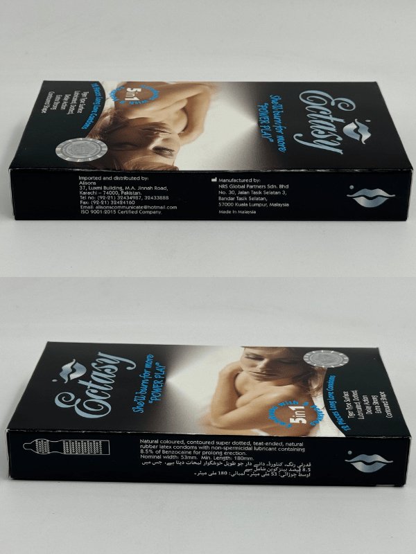 Ectasy Condoms - 12 Dotted & Lubricated Condoms 3 Ectasy Condoms - 12 Dotted & Lubricated Condoms