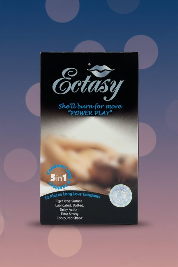 Ectasy Condoms - 12 Dotted & Lubricated Condoms