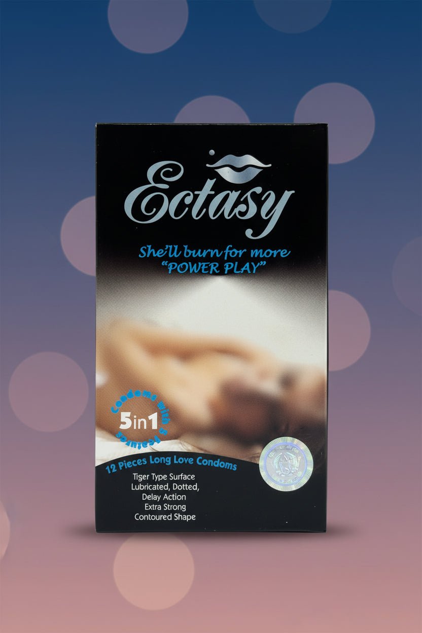 Ectasy Condoms – 12 Dotted & Lubricated Condoms