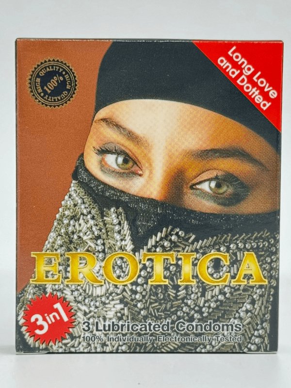 Erotica Dotted Condoms – 3 Lubricated Condoms
