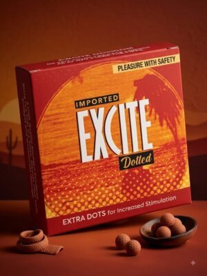 Excite Dotted Condoms – Extra Dots for Increased Stimulation | 3-Pack