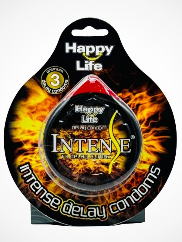 Happy Life Delay Condom – 3 Intense Delay Climax Condoms