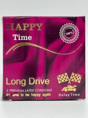 Happy Time Long Drive Condom - 2 Premium Latex Condoms