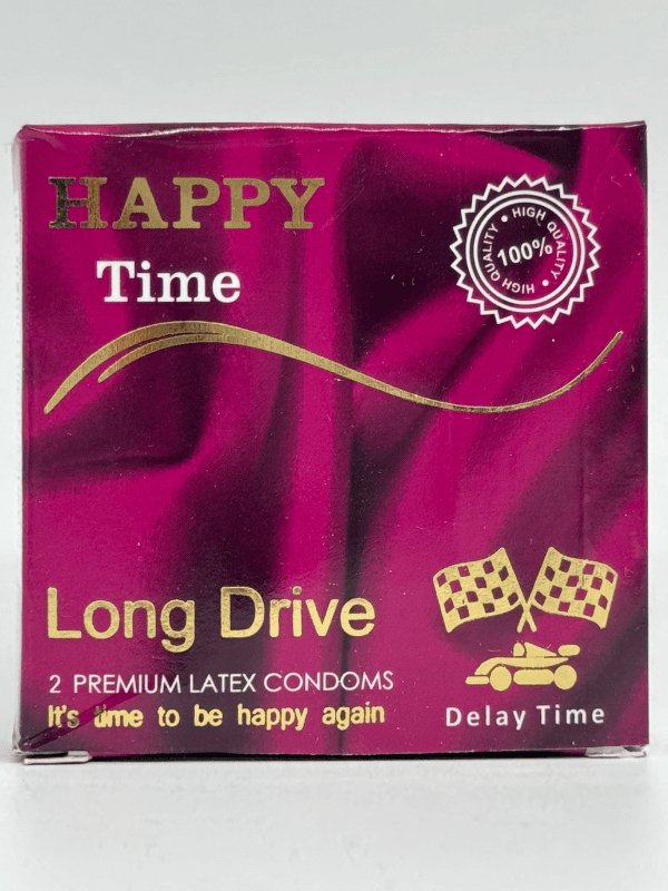Happy Time Long Drive Condom – 2 Premium Latex Condoms