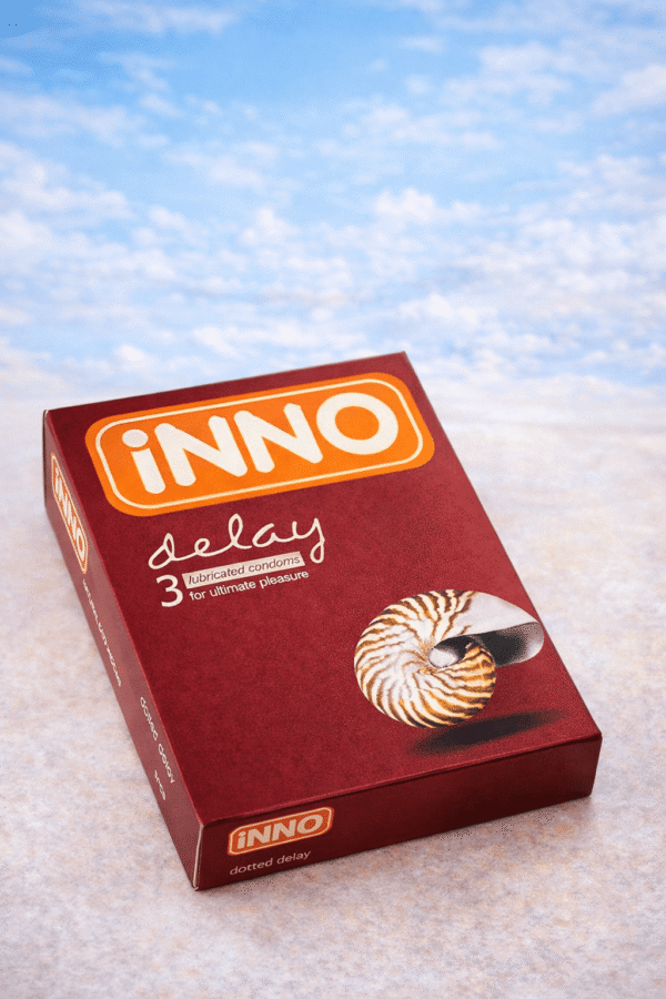 Inno Dotted Delay Condoms - 3 Pack for Extended Pleasure